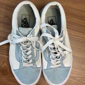 Vans Blue and White Sneakers women's size 7